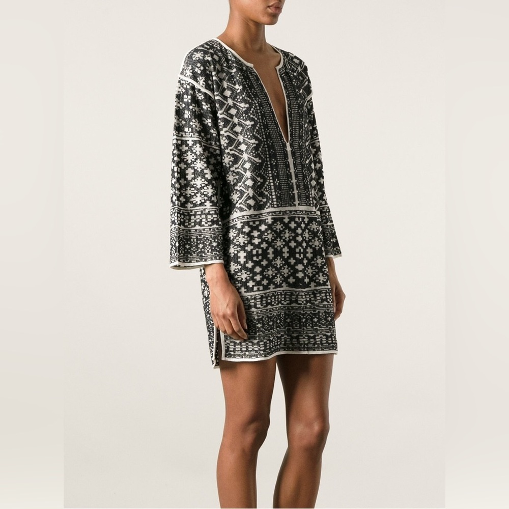 Isabel Marant Black and White Mini Dress
